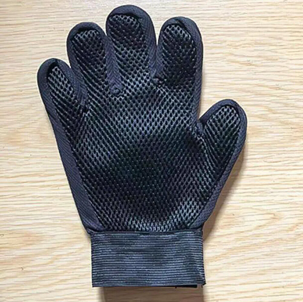 1-2 Pair Pet Dog Cat Deshedding Brush Grooming Glove Massage Hair Fur Removal US
