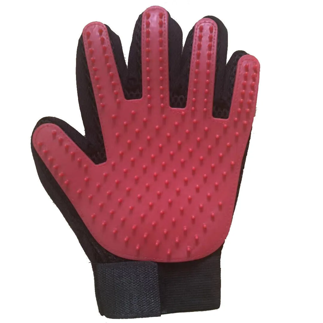 1-2 Pair Pet Dog Cat Deshedding Brush Grooming Glove Massage Hair Fur Removal US