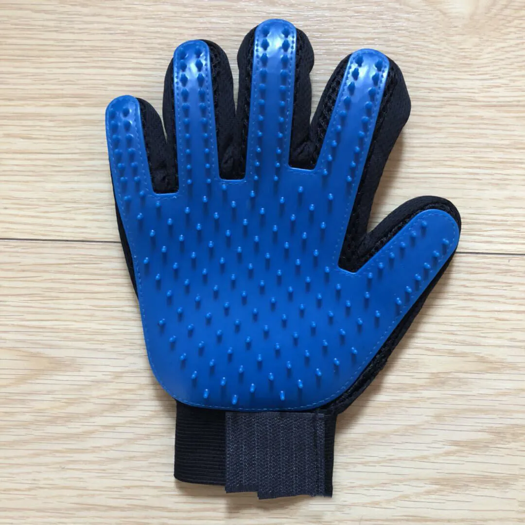 1-2 Pair Pet Dog Cat Deshedding Brush Grooming Glove Massage Hair Fur Removal US