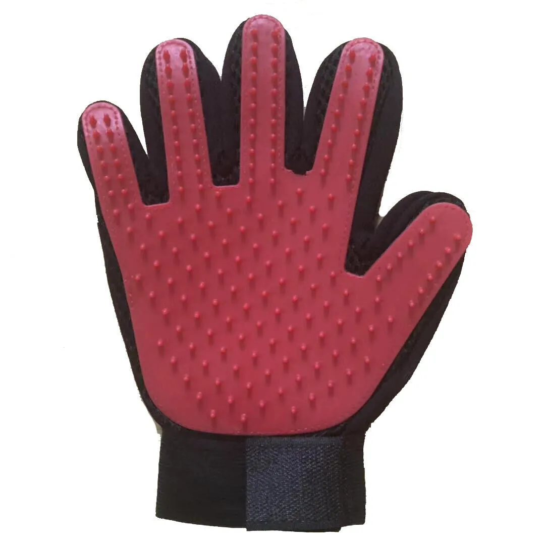 1-2 Pair Pet Dog Cat Deshedding Brush Grooming Glove Massage Hair Fur Removal US