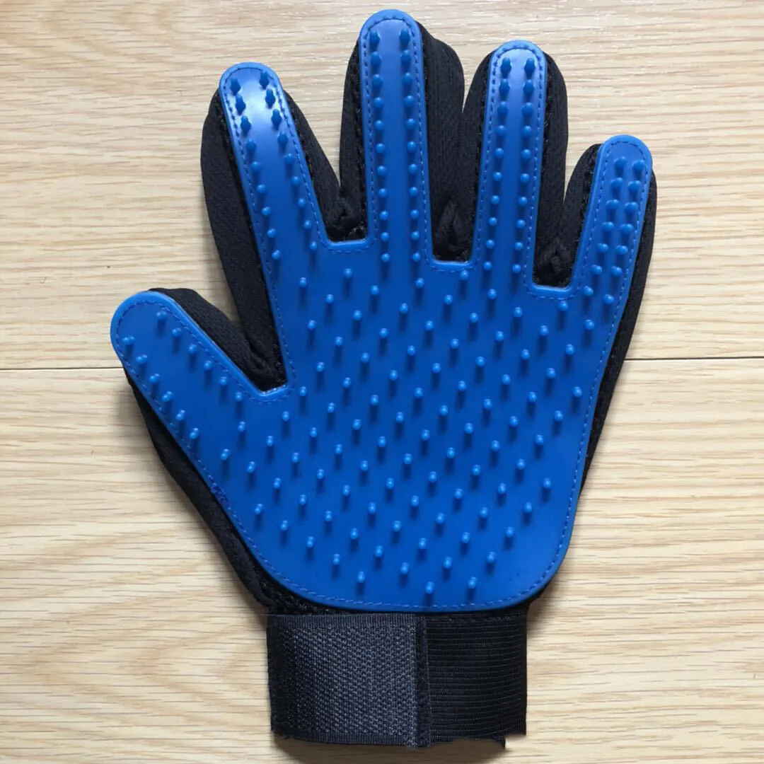 1-2 Pair Pet Dog Cat Deshedding Brush Grooming Glove Massage Hair Fur Removal US