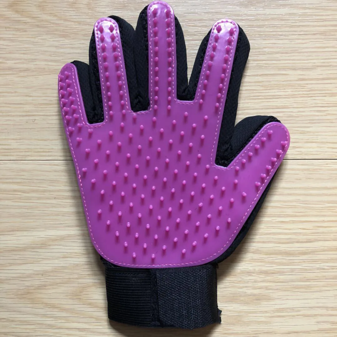 1-2 Pair Pet Dog Cat Deshedding Brush Grooming Glove Massage Hair Fur Removal US