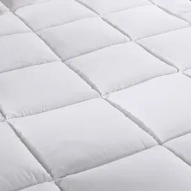 1000GSM Memory Mattress Topper Cover Protector Underlay | Single | White