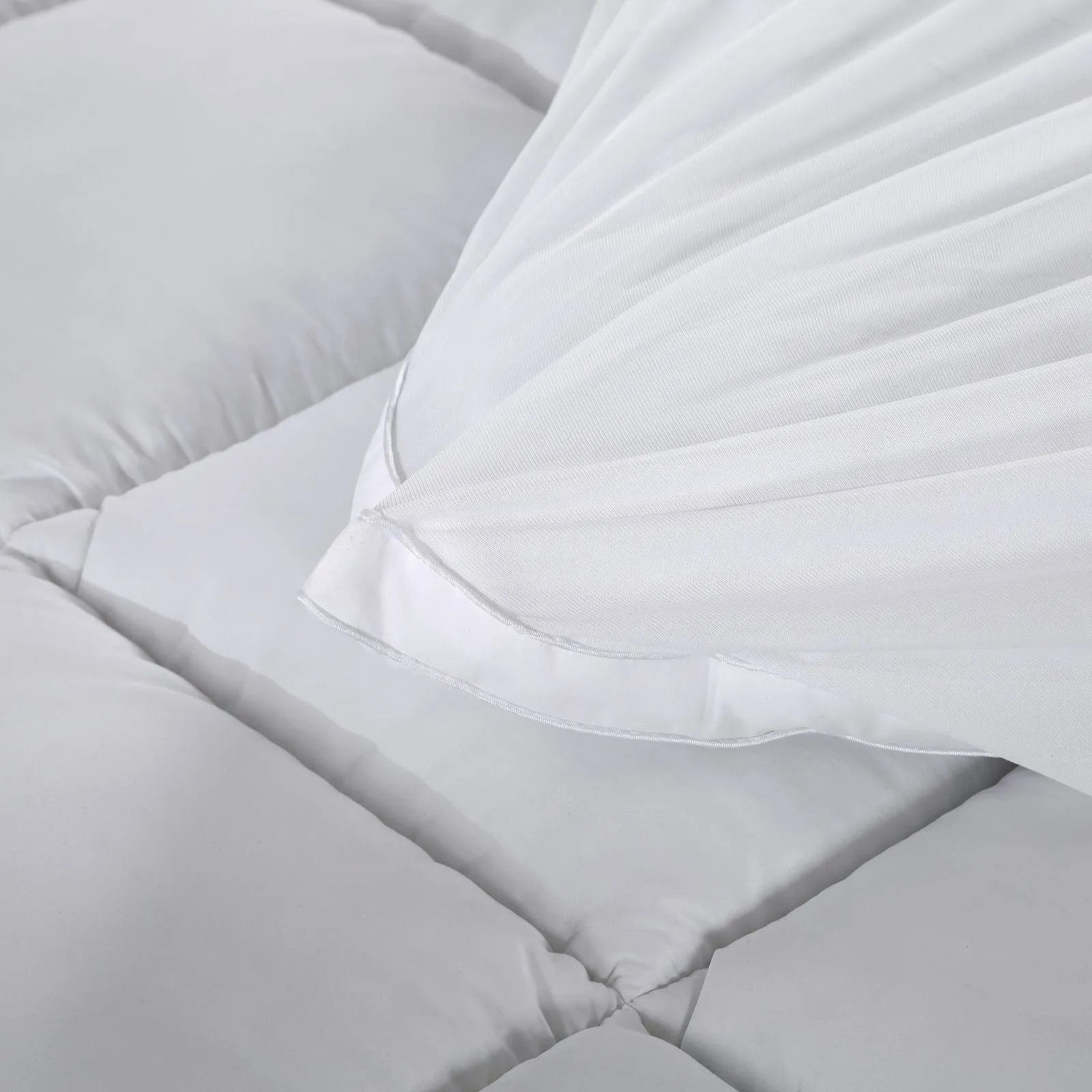 1000GSM Memory Mattress Topper Cover Protector Underlay | Single | White