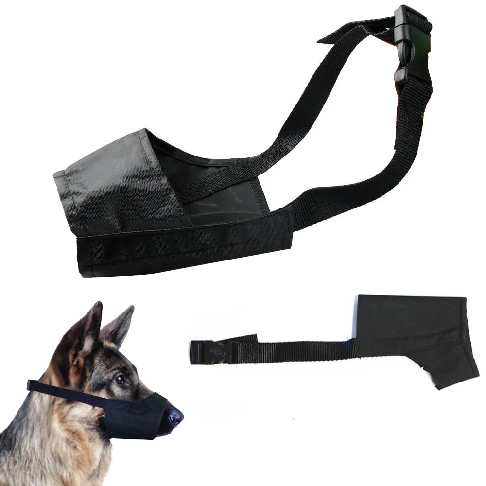 2 Large Pet Dog Mouth Muzzle Grooming Mask Nylon No Bark Bite Chewing Adjustable