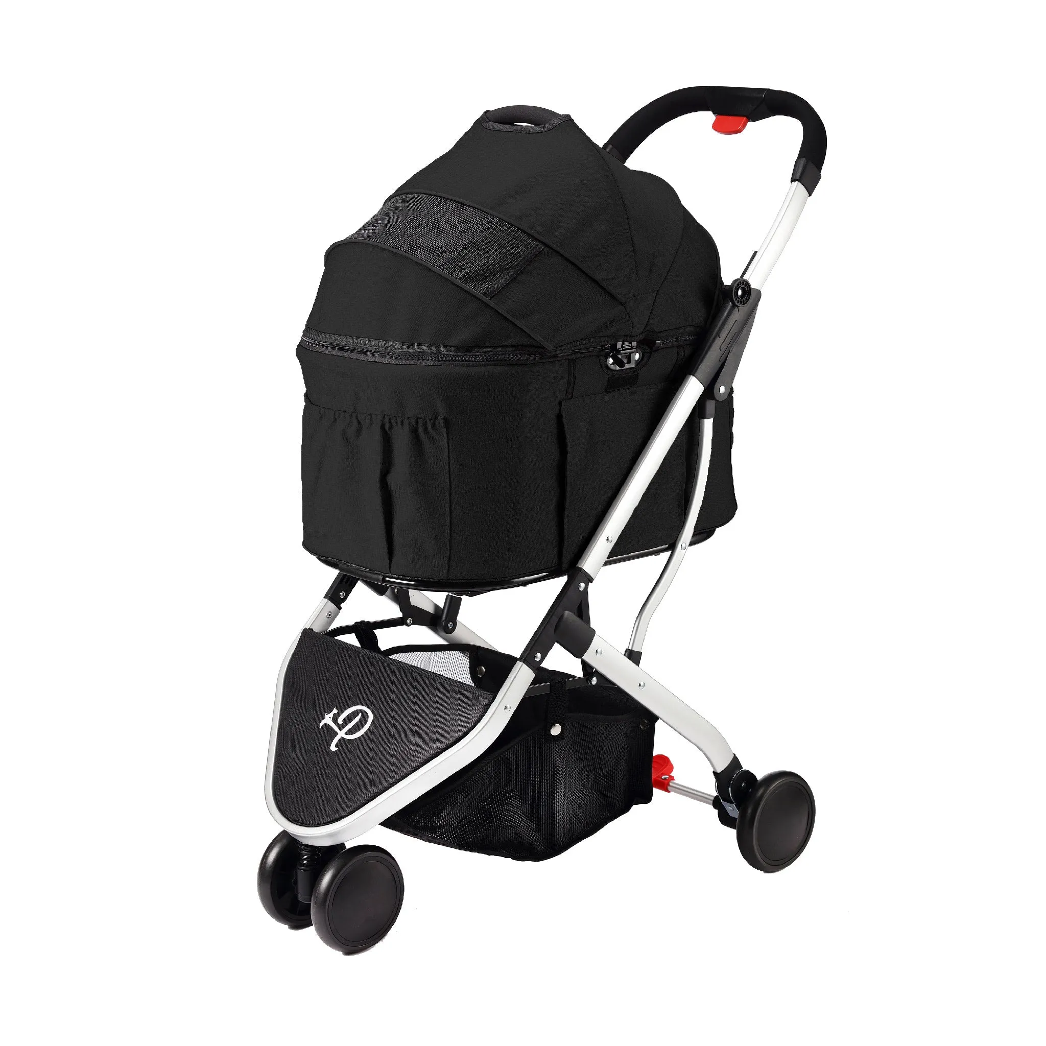 3-in-1 Newport Pet Stroller (Travel Carrier   Car Seat   Stroller), Easy Trifold/Unfold, 360º Front Rotating Wheel, Small/Medium Dogs, Cats and Pets, Supports up to 45LBS