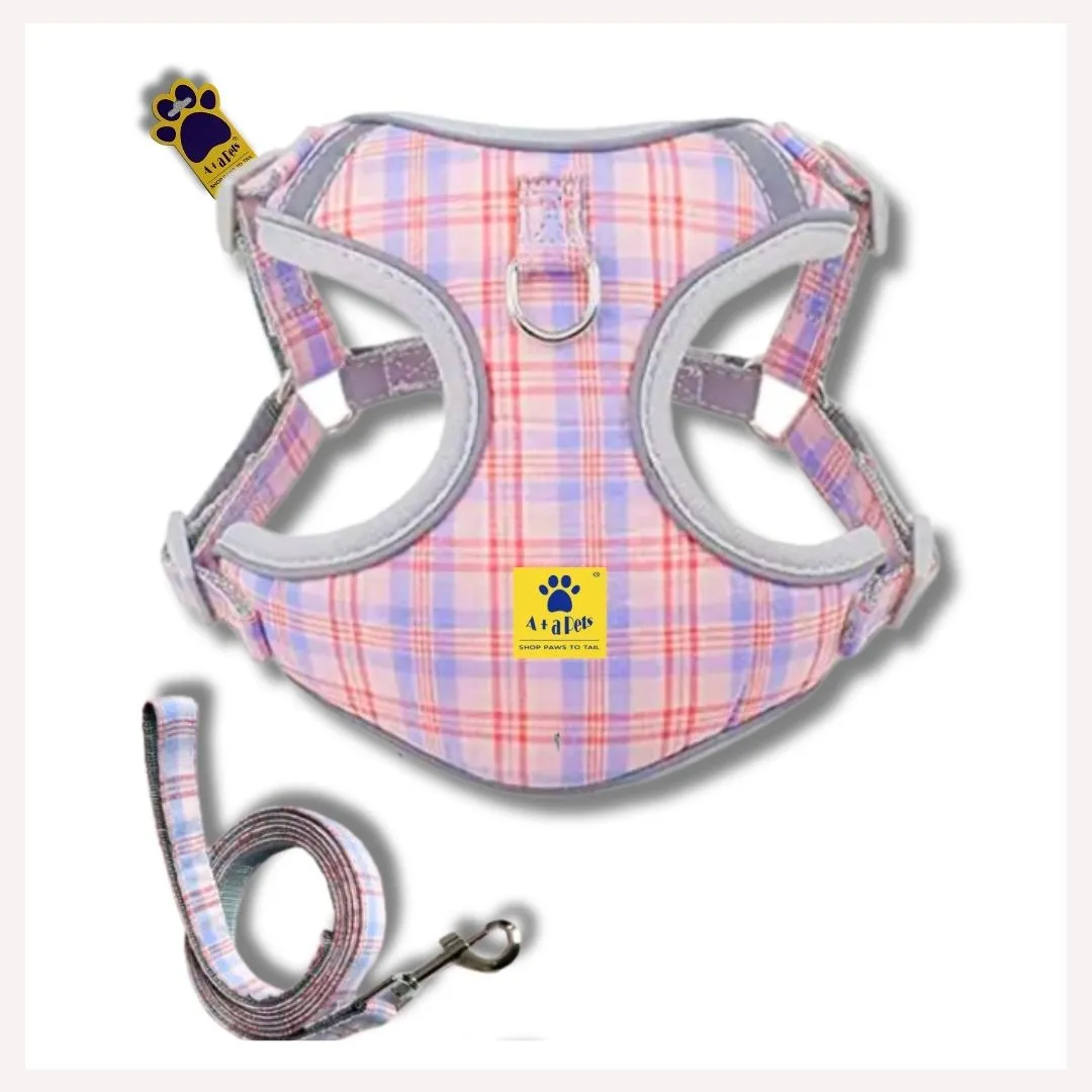 A a Pets' Harness & Leash Set for Cats, Puppies, Small Dogs Reflective Strips