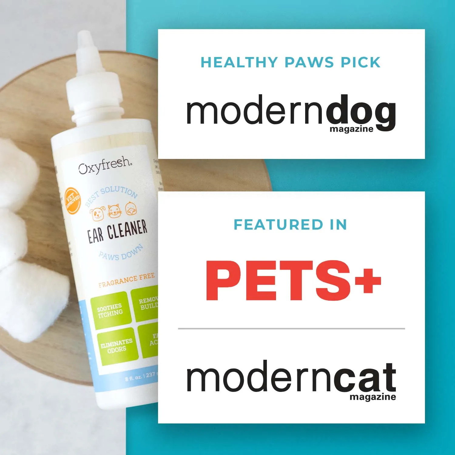 Advanced Pet Ear Cleaner - Fastest Itch Relief & Squeaky Clean Ears