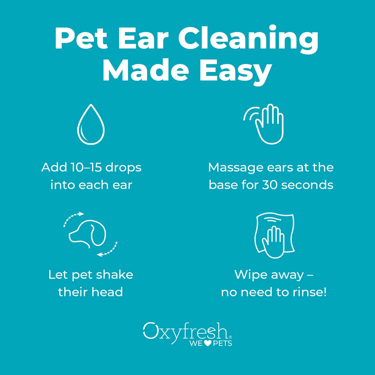 Advanced Pet Ear Cleaner - Fastest Itch Relief & Squeaky Clean Ears