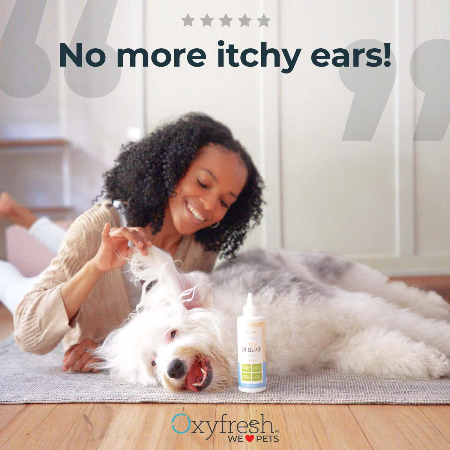 Advanced Pet Ear Cleaner - Fastest Itch Relief & Squeaky Clean Ears