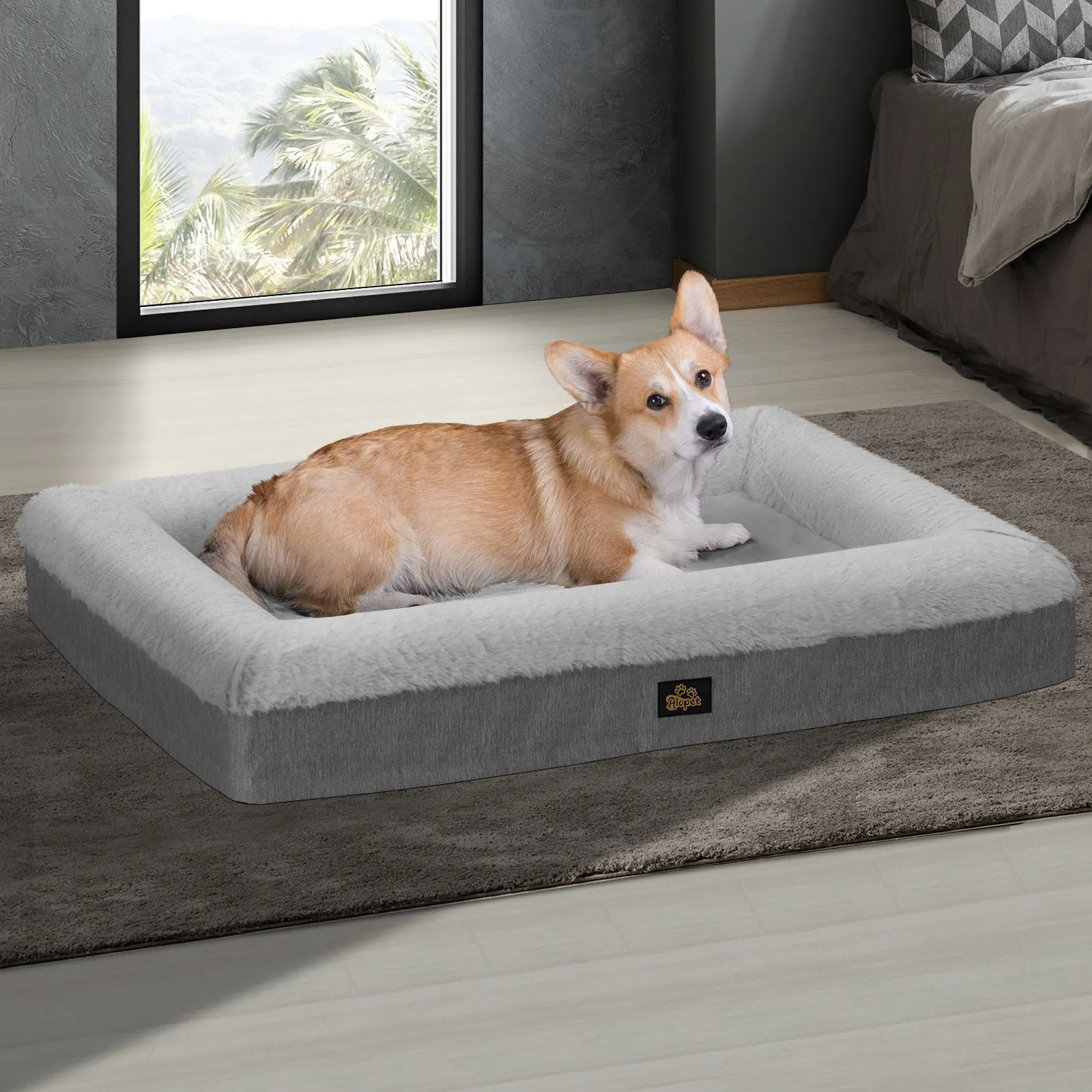 Alopet Orthopedic Dog Sofa Bed Pet Mat Calming Mattress Washable X Large