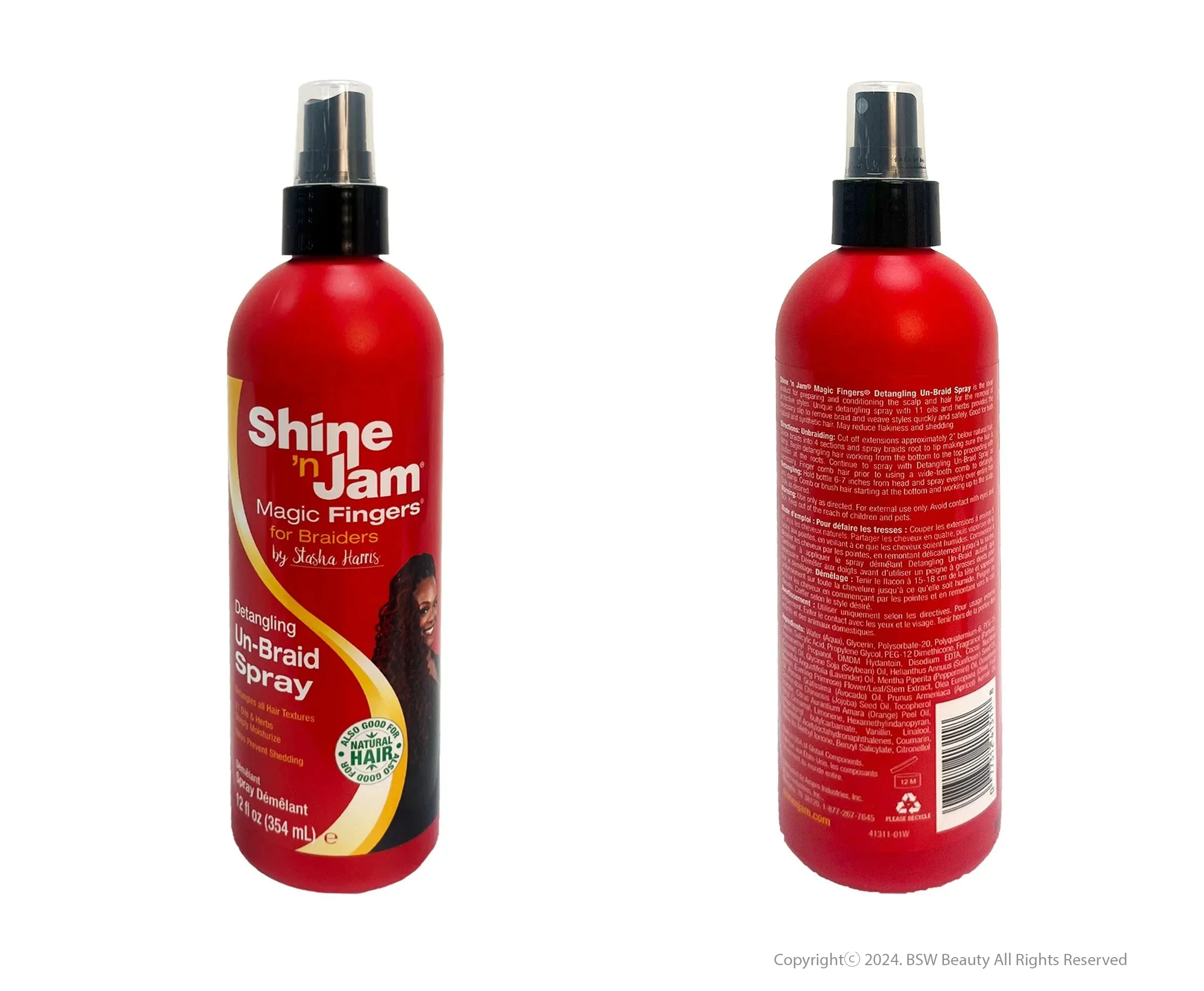 AMPRO SHINE-N-JAM MAGIC FINGERS DET UN-BRAID SPRAY 12oz