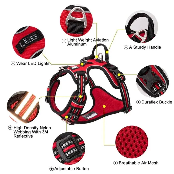 Breathable No Pull Dog Harness, Reflective, Size M