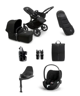 Bugaboo Donkey 5 Mono Complete Pushchair Ultimate Bundle with Cloud T Car Seat & Base - Black