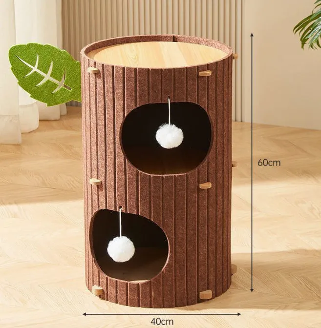Cat Scratch Board Felt Nest