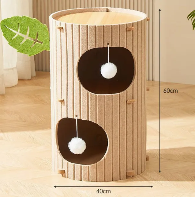 Cat Scratch Board Felt Nest