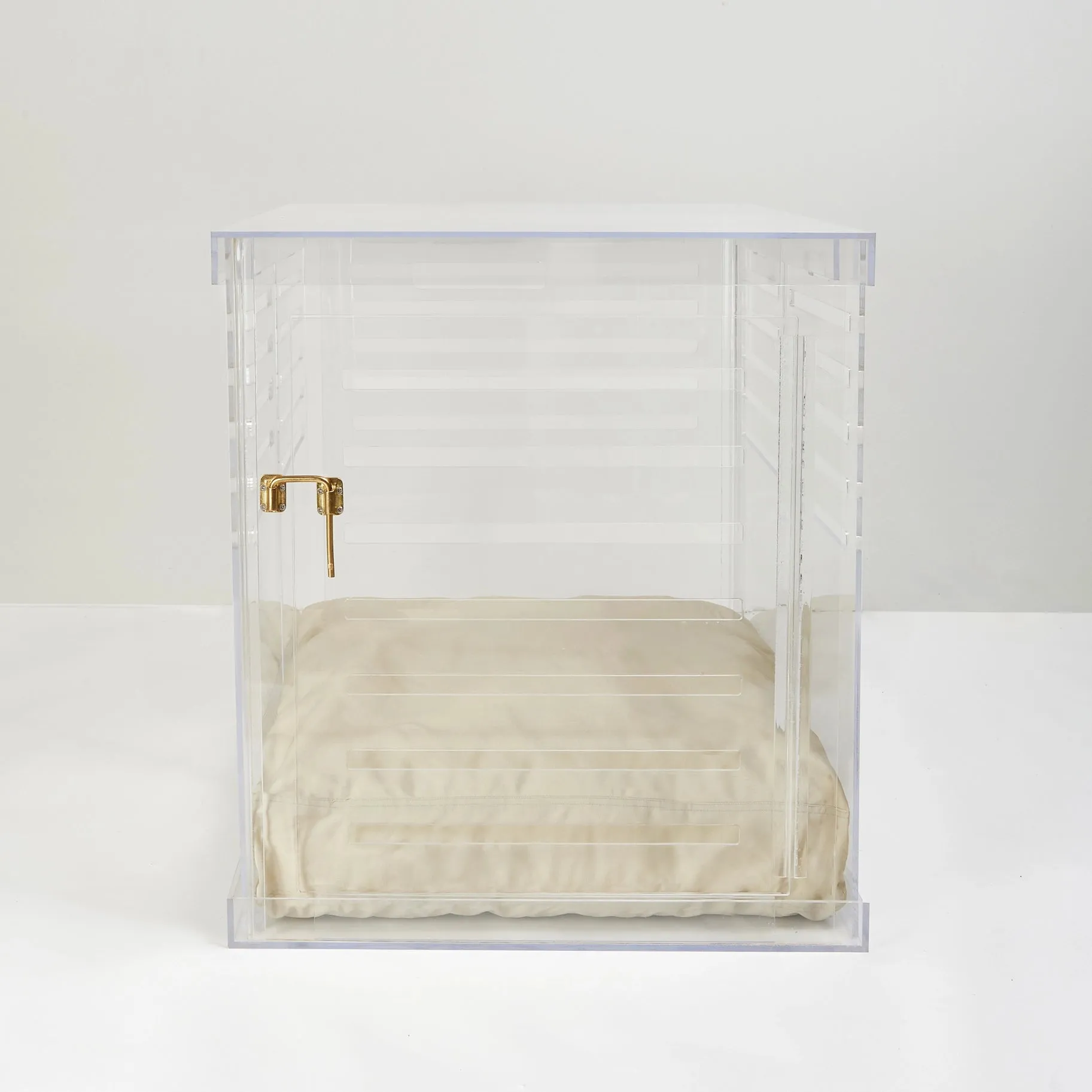 Clear Dog Crate to Gate