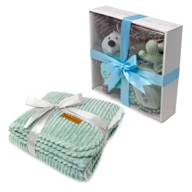 Dog Puppy Gift Set with Blanket - Aqua Blue