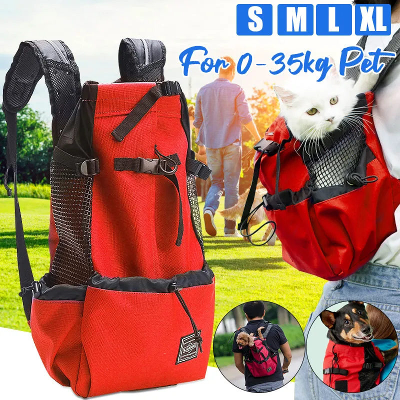 Double Shoulder Pet Carrier Backpack Adjustable Pet Front Cat Dog Carrier Travel