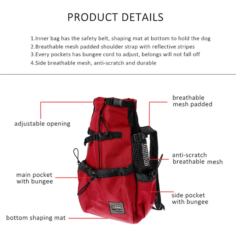 Double Shoulder Pet Carrier Backpack Adjustable Pet Front Cat Dog Carrier Travel