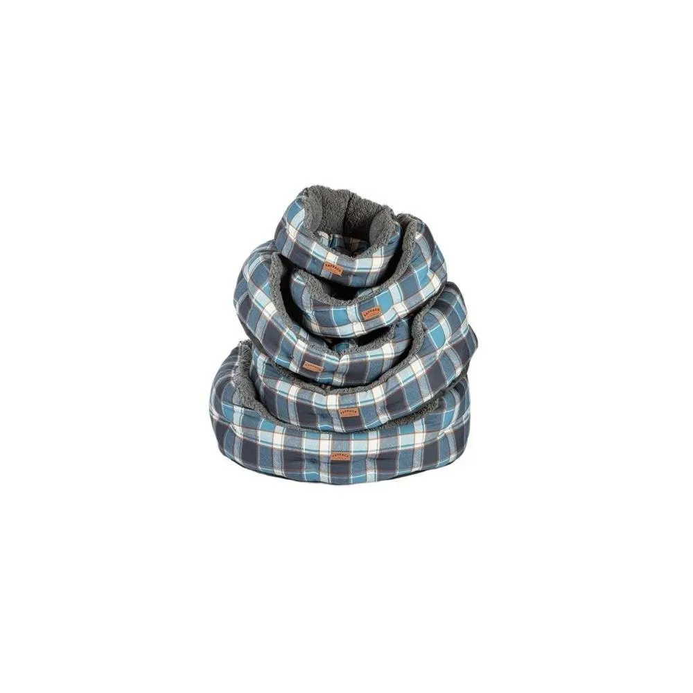 FatFace | Dog Slumber Bed | Fleece Check Deluxe