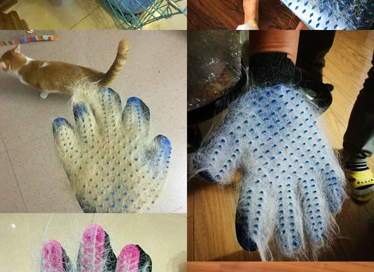 Funki Buys | Pet Grooming Gloves | De-shedding Gloves 2 Pcs