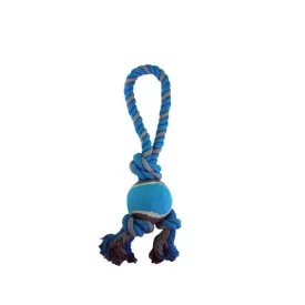 Happy Pet Tennis Ball Tugger Rope Dog Toy 4.5in