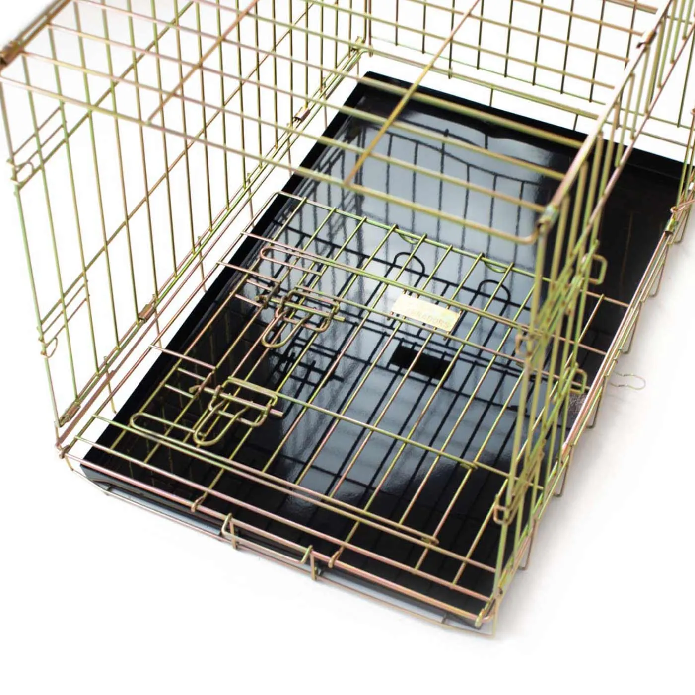 Heavy Duty Deluxe Dog Crate in Iridescent Gold by Lords & Labradors