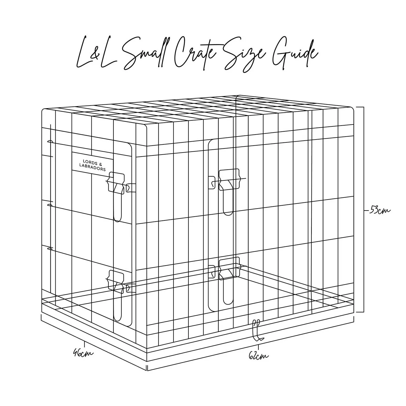 Heavy Duty Deluxe Dog Crate in Silver by Lords & Labradors