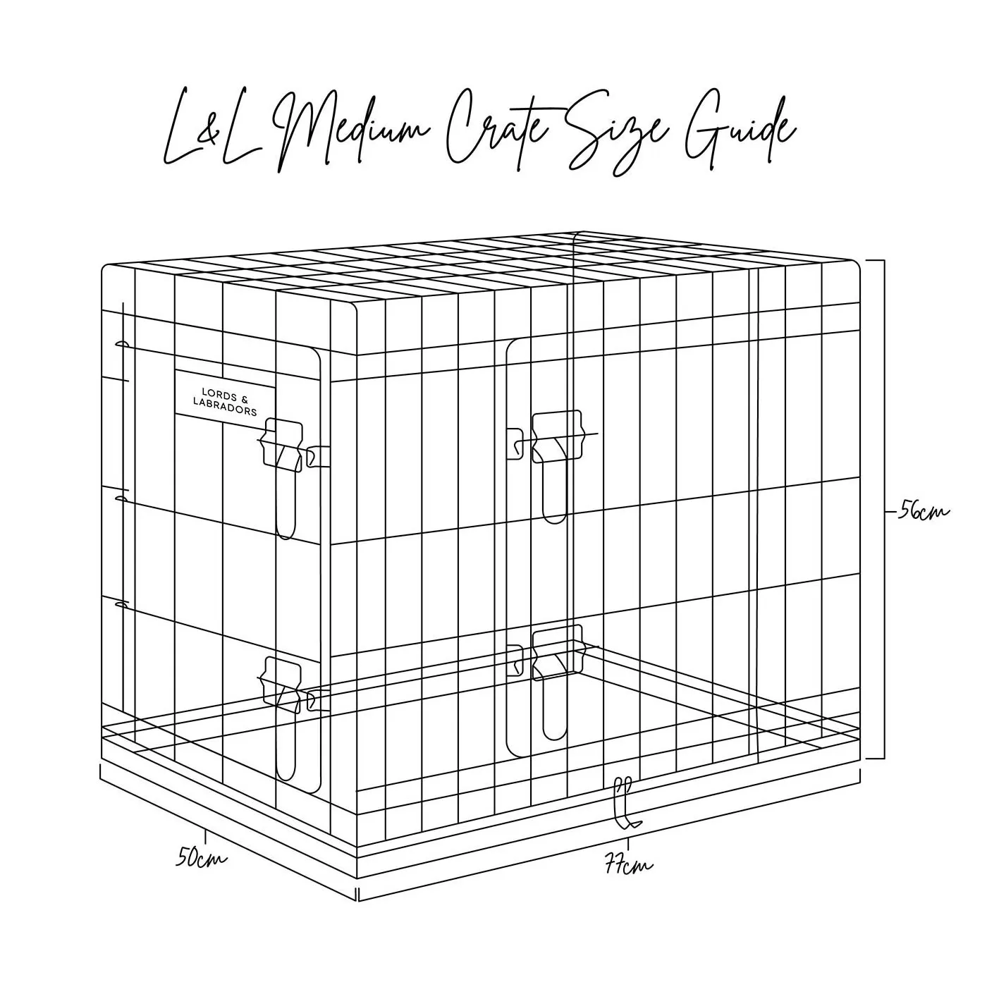 Heavy Duty Deluxe Dog Crate in Silver by Lords & Labradors