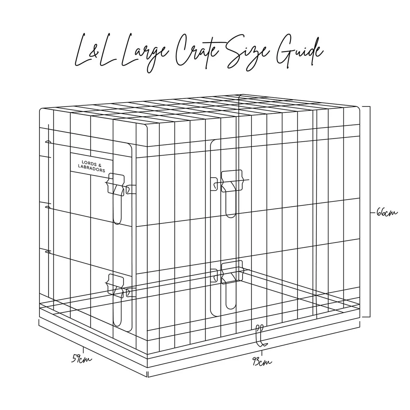 Heavy Duty Deluxe Dog Crate in Silver by Lords & Labradors