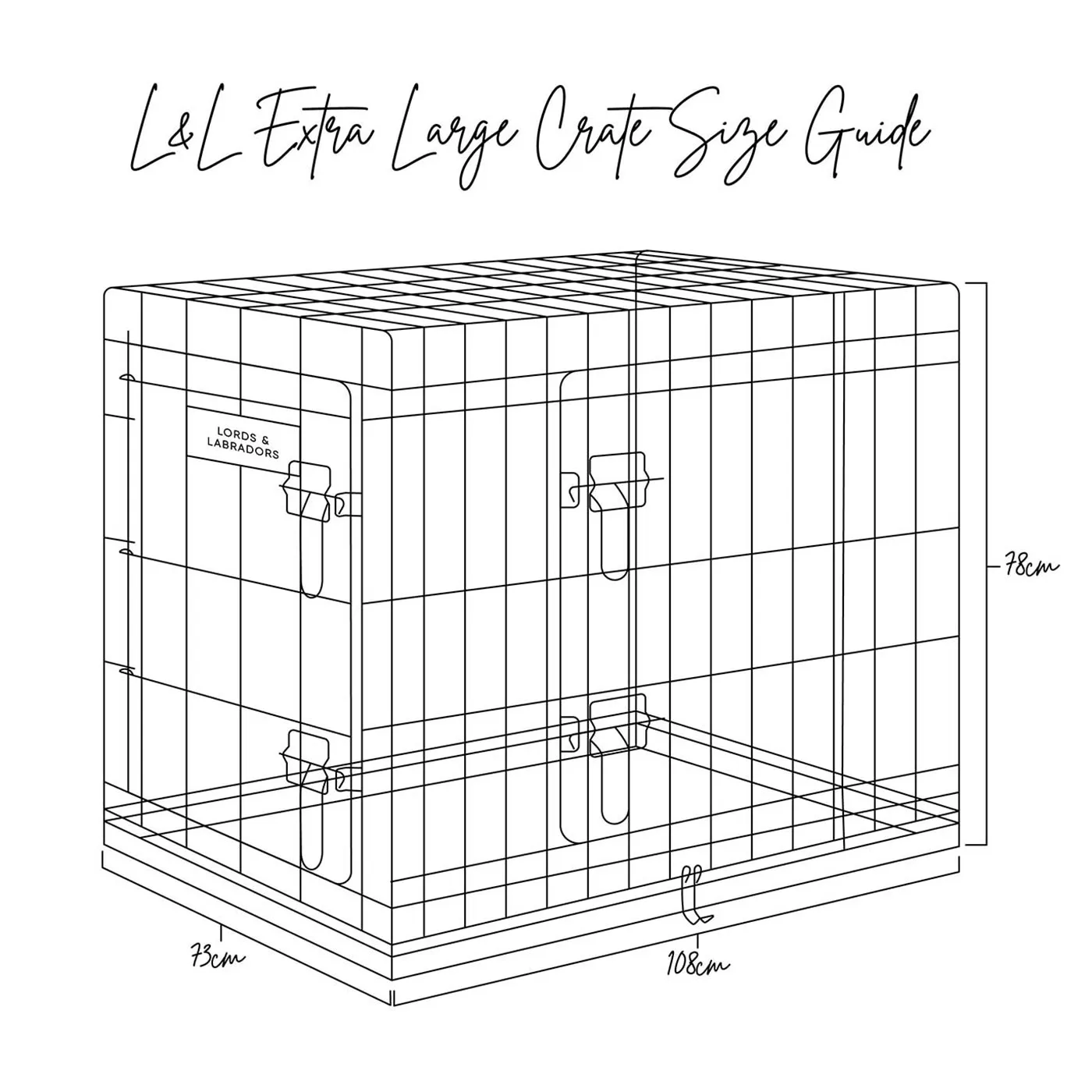 Heavy Duty Deluxe Dog Crate in Silver by Lords & Labradors