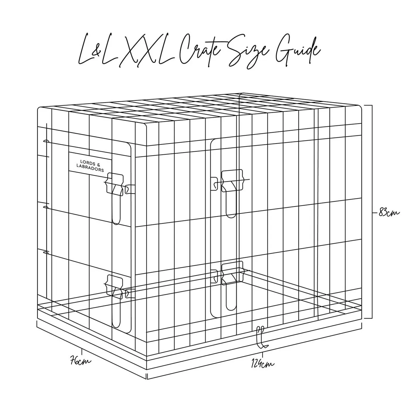 Heavy Duty Deluxe Dog Crate in Silver by Lords & Labradors