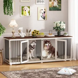 Heavy Duty Dog Crate with Steel Divider, 300 lbs Capacity