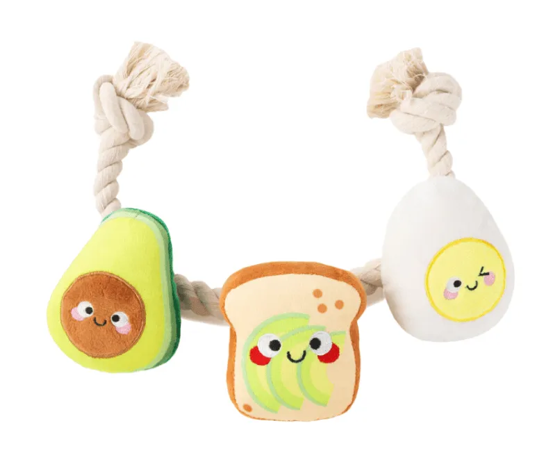 Hugsmart Toast & Egg Rope Toy