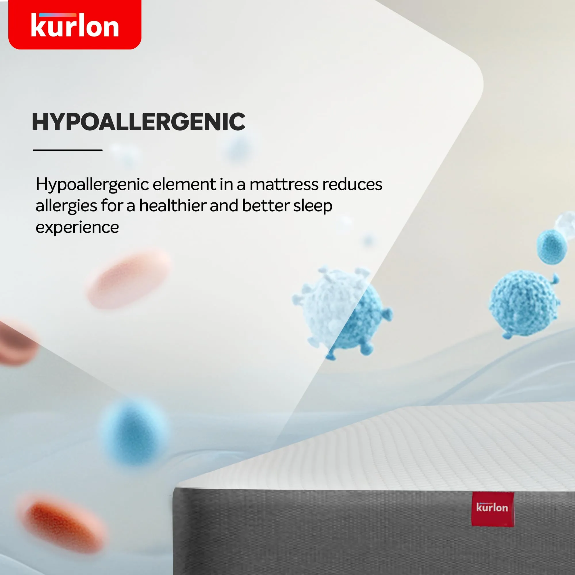 Kurl-On Orthopedic Mattress | High Density (HR) Foam | Memory Foam | King Size Mattress | Medium Firm | Back & Spine Support | 75x70x10 Inches5 Yrs Warranty
