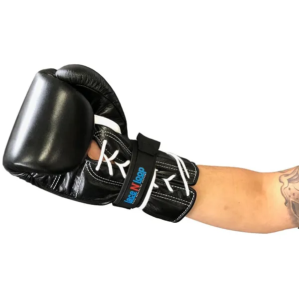 Lace n Loop Boxing Glove Strap Black