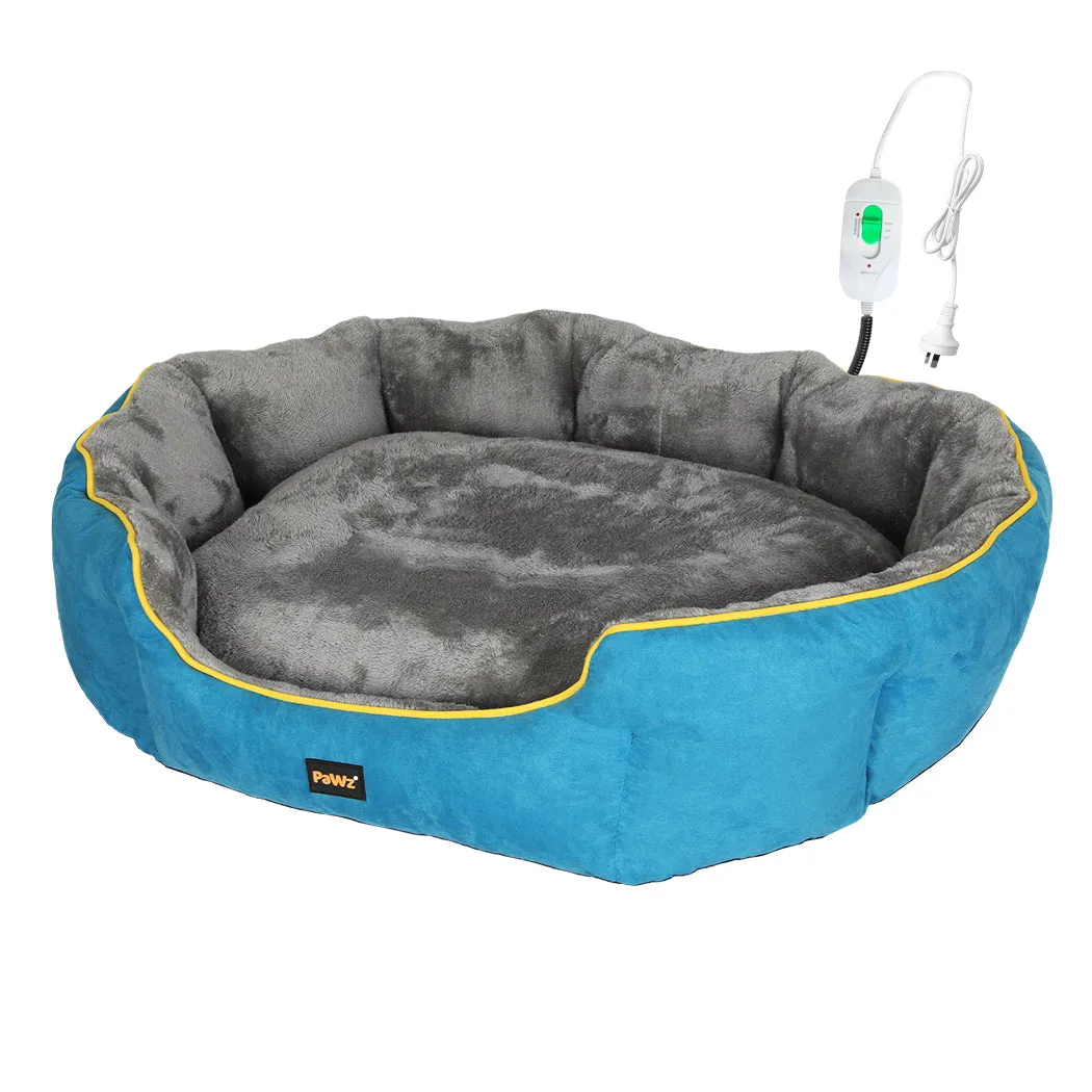 LARGE Dog Beds Electric Pet Heater Heated - Blue