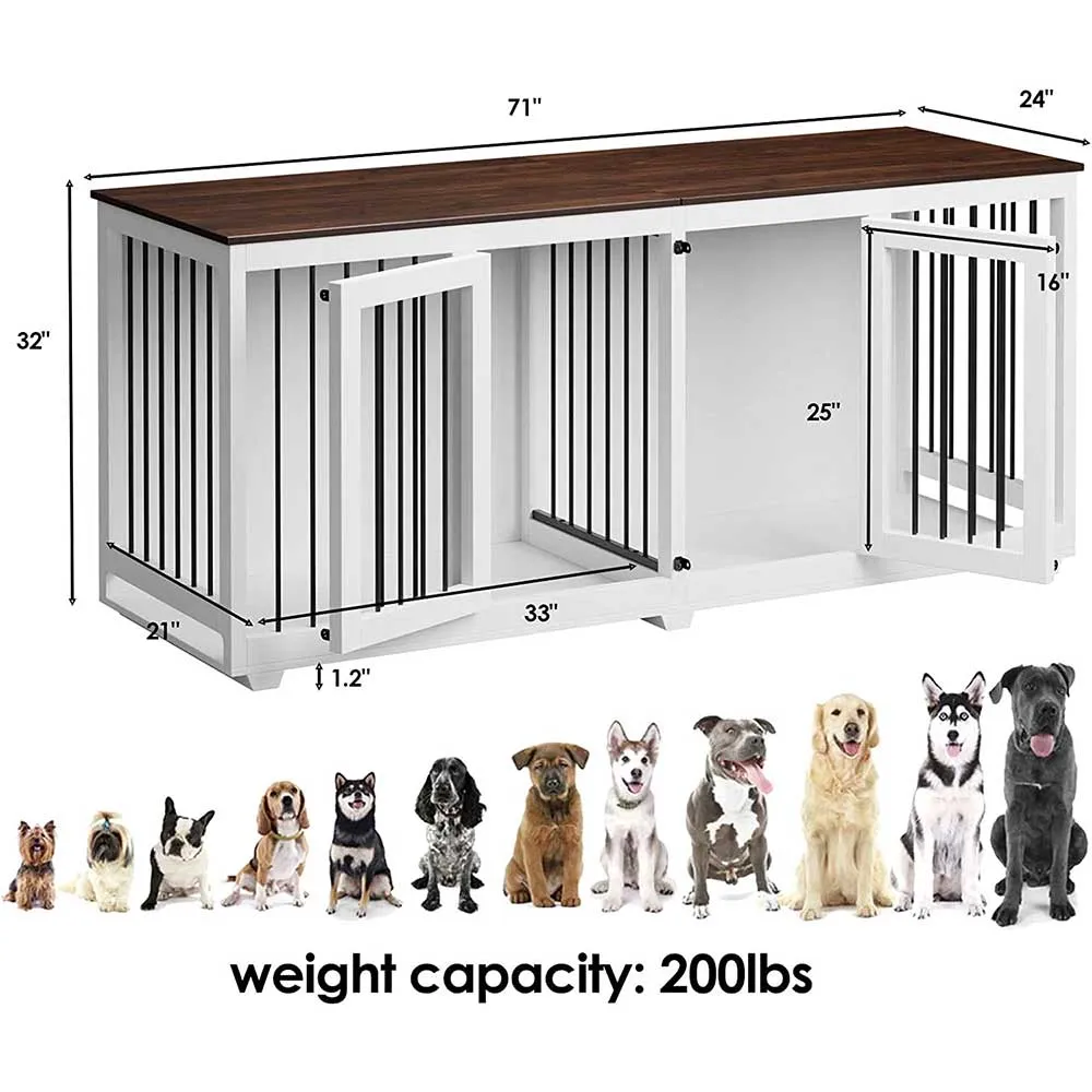 Large Dog Crate Furniture with Tray-150145