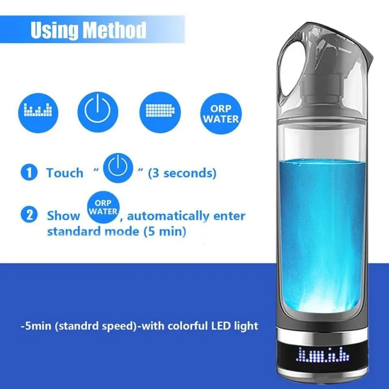 LED Portable Alkaline Water Bottle