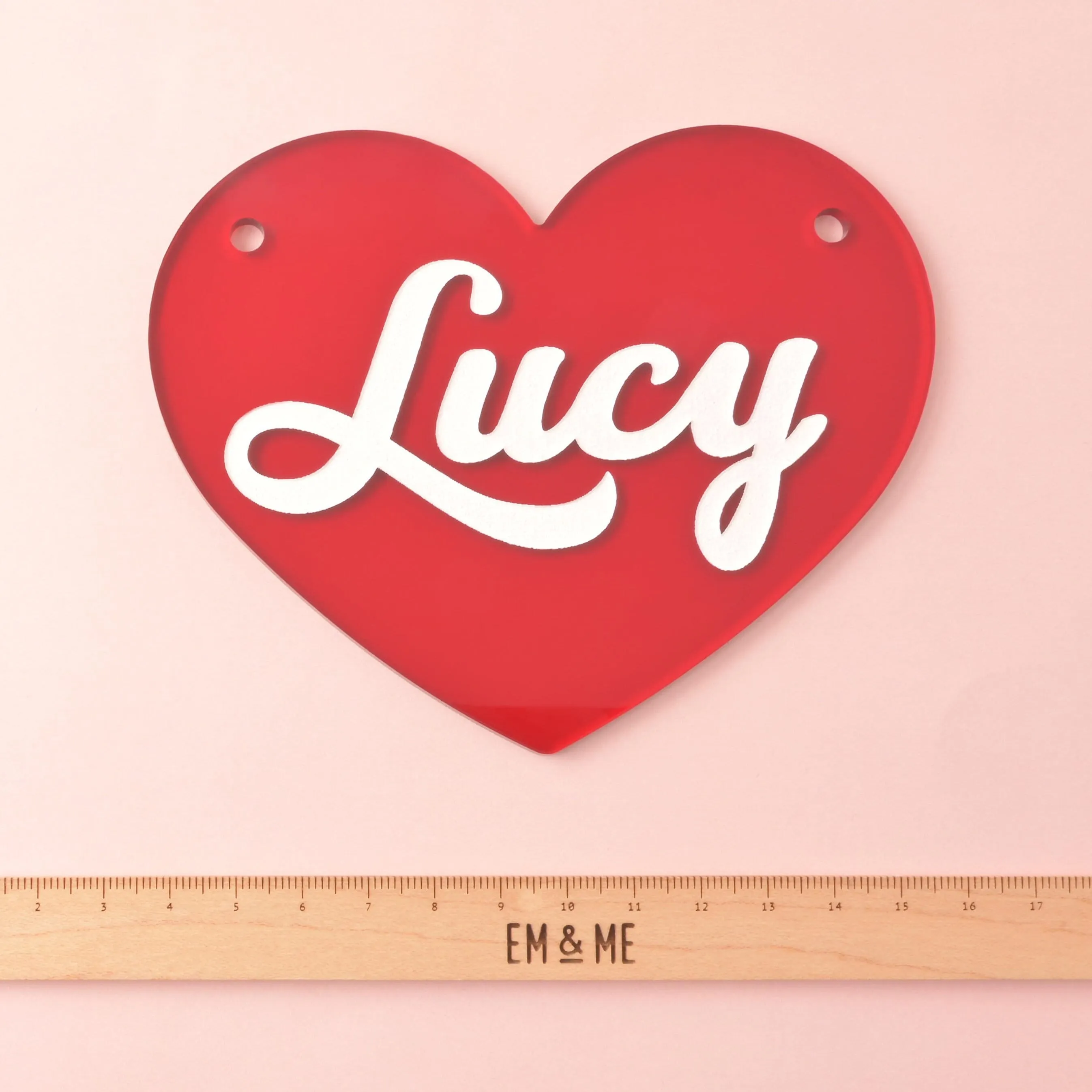 Lucy Heart Personalized Pet Crate Sign