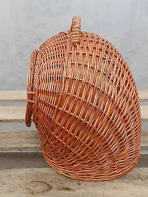 Luxury Pet Transport Box Puppy Wicker Carrier Travel Box Handmade Dog Cat