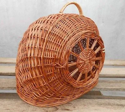 Luxury Pet Transport Box Puppy Wicker Carrier Travel Box Handmade Dog Cat