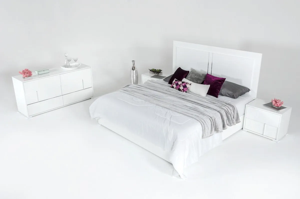 Modrest Nicla Italian Modern White Bed