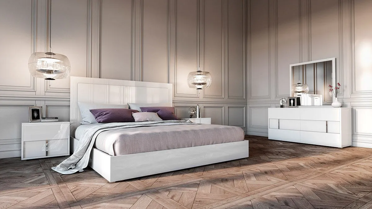 Modrest Nicla Italian Modern White Bed