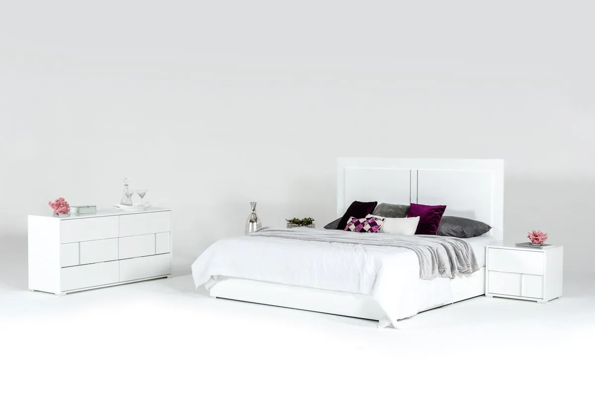 Modrest Nicla Italian Modern White Bed