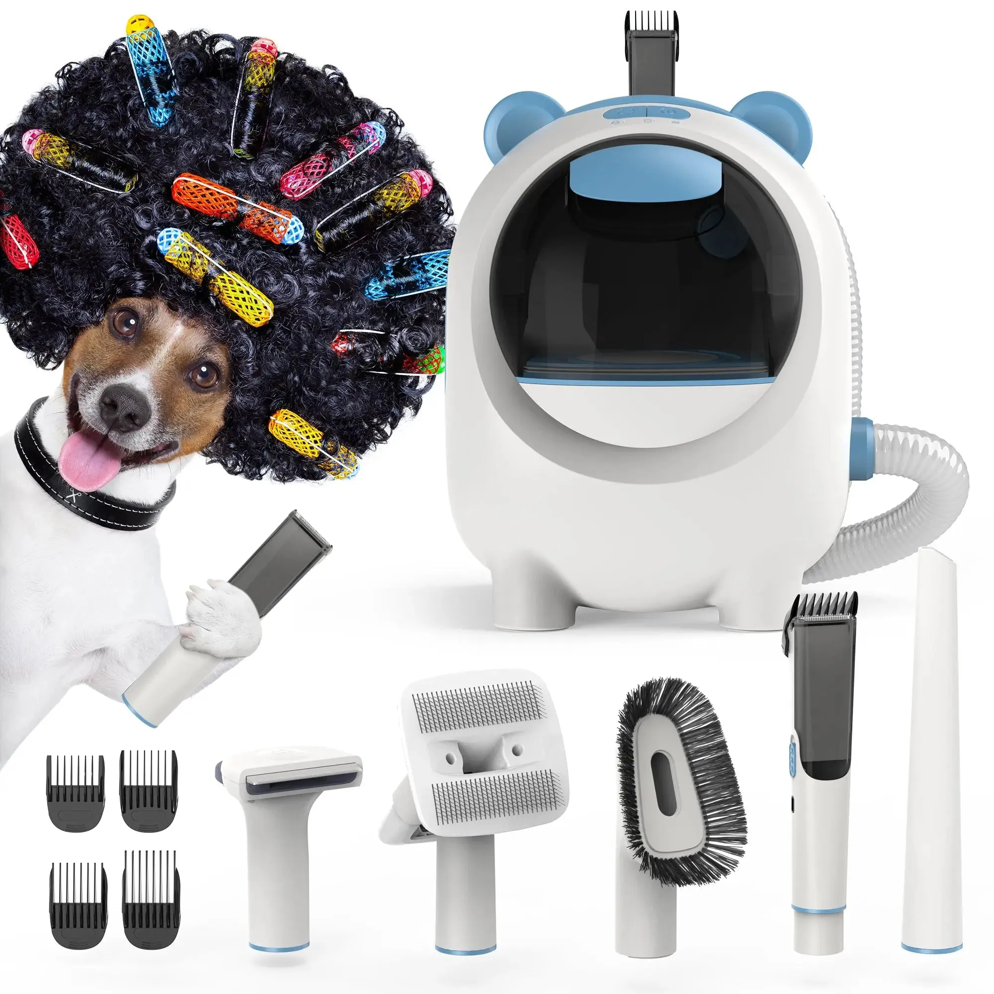 MOOSOO PA1 PRO Powerful Suction Pet Grooming Vacuum - Includes 5 Dog Grooming Tools for Shedding Solutions