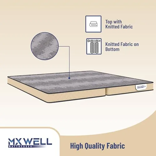 MXWELL Ortho Delight Bookfold 6 inch Queen Bonded Foam Mattress (L x W: 72 inch x 66 inch)