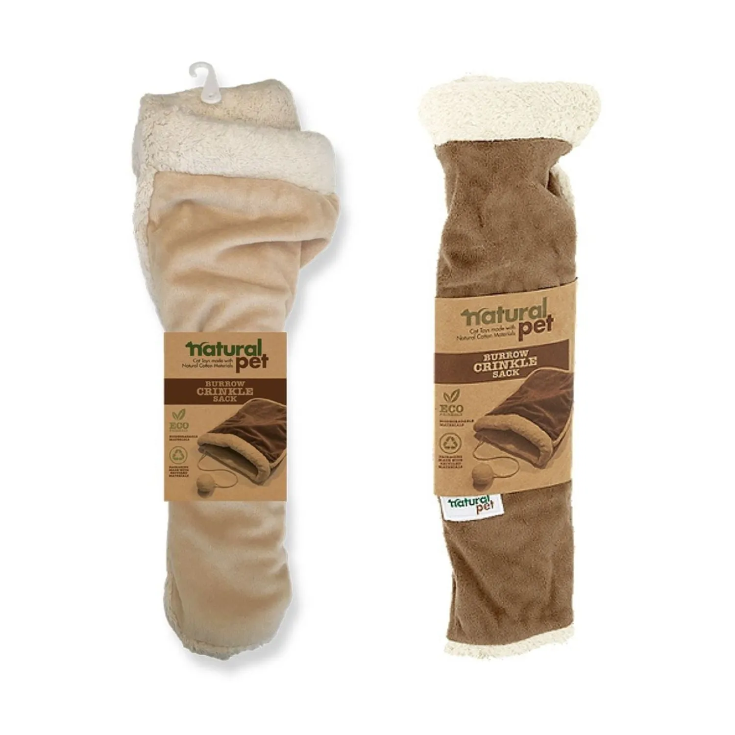 Natural Pet Crinkle Tunnel Sack Cat Toy