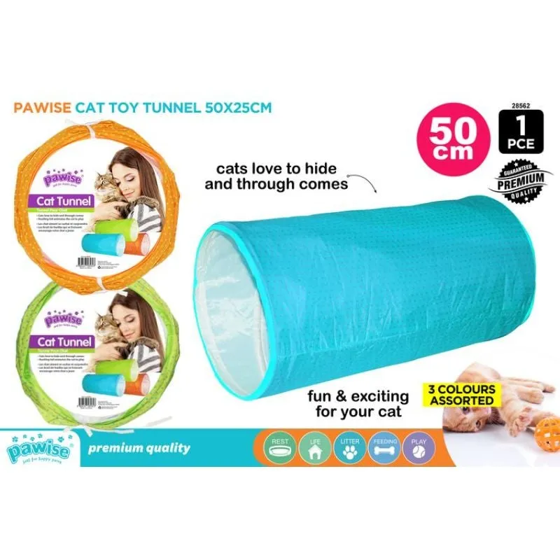 Pawise Cat Toy Tunnel - 50cm x 25cm
